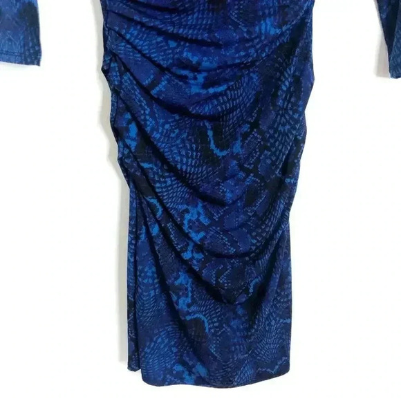 Jennifer Lopez Blue Mini Snake Print Python Bodycon Dress Women's Size XS - Picture 4 of 10